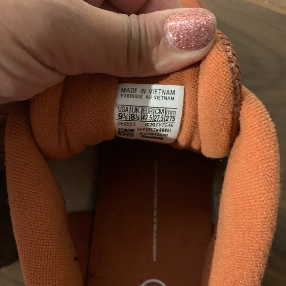 Reebok Leather Ree Cycle Unisex Sneaker Baked Earth-Classic White- Neon Yellow - Picture 3 of 8